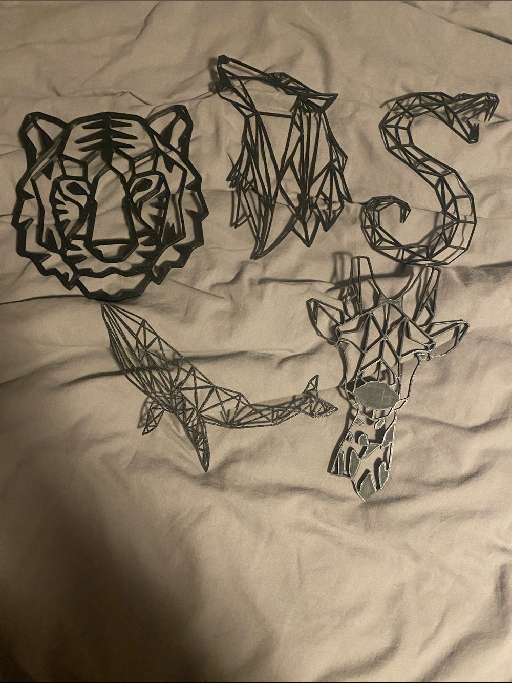 Geometric animals wall art